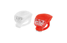 Sada LED svetiel na bicykel 2ks (1 červené + 1 bie