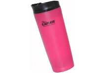 Termo hrnček - no-rozliat červ. Stainless Steel M